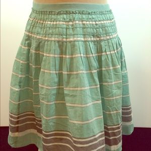 🔴Mint, white&gray striped skirt - MSSP (Dillards) (3 for $15)